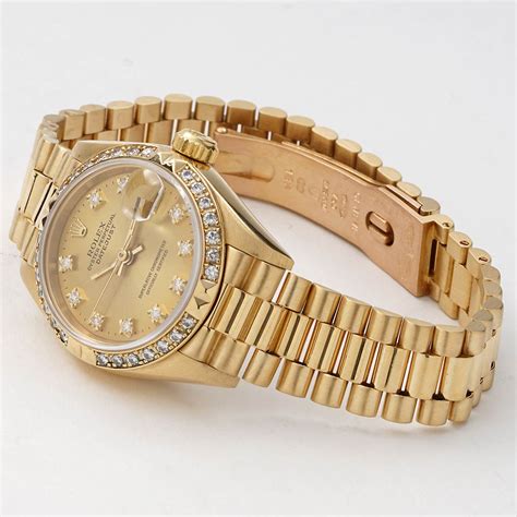 rolex ladies datejust diamond bezel